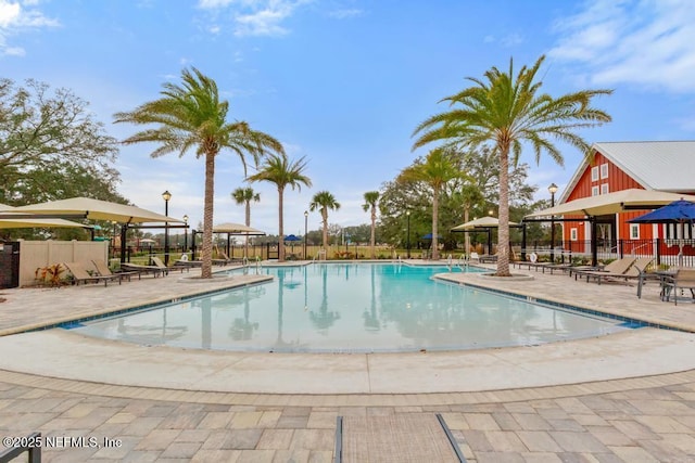 view of pool with a patio