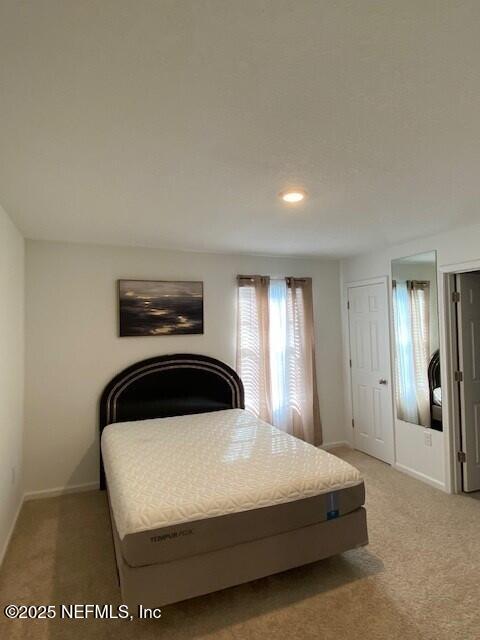 bedroom with carpet floors