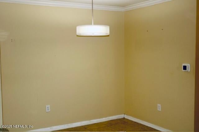 interior space featuring crown molding