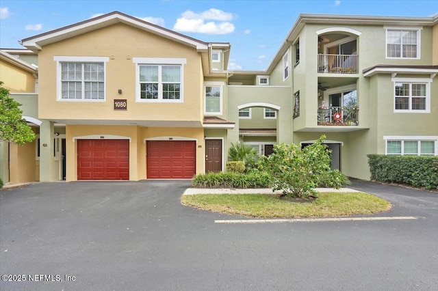 view of property featuring a garage