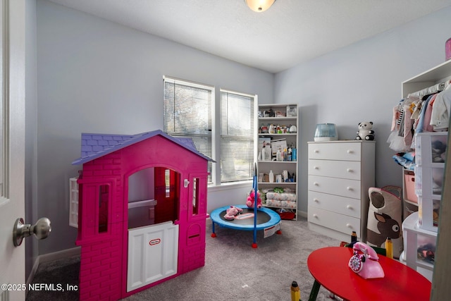 playroom featuring carpet flooring