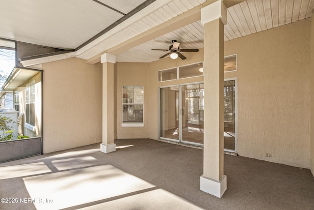 view of patio / terrace with ceiling fan