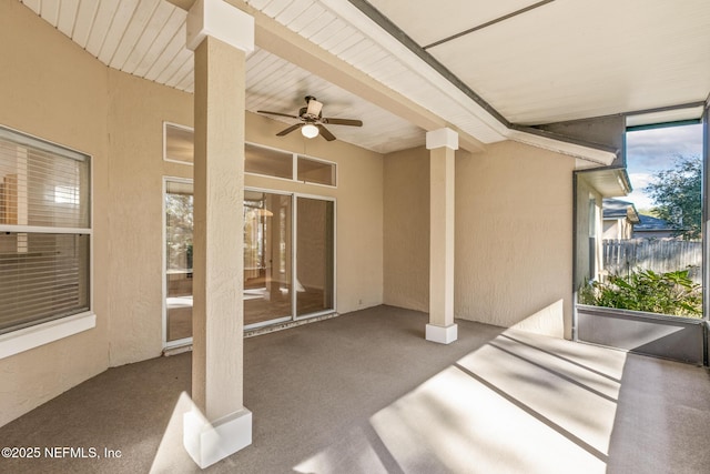 view of patio / terrace with ceiling fan