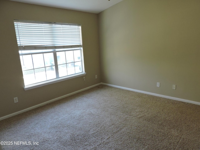 unfurnished room featuring carpet flooring