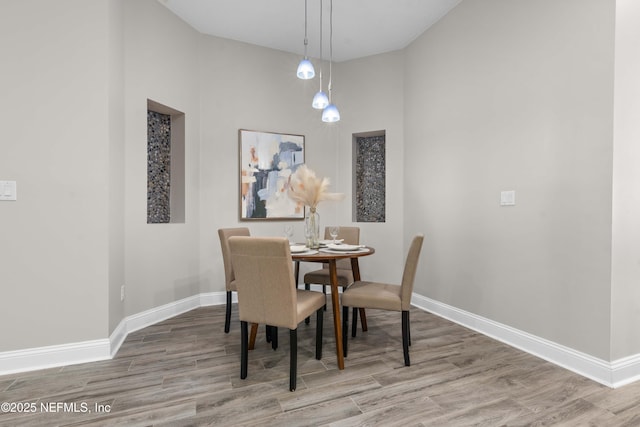 dining room featuring wood-type flooring