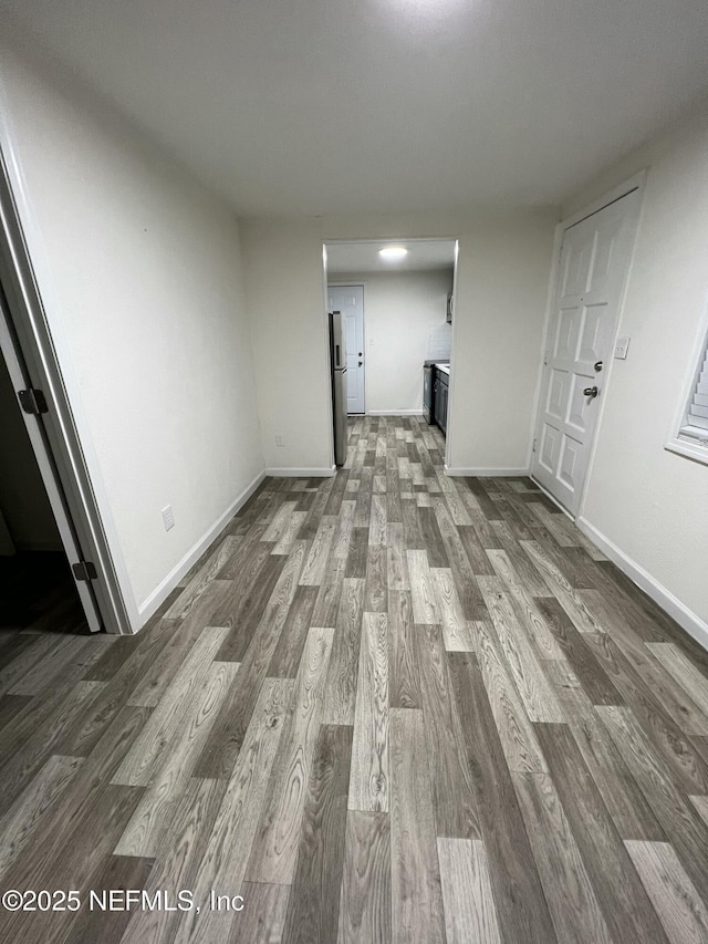 interior space featuring dark wood-type flooring