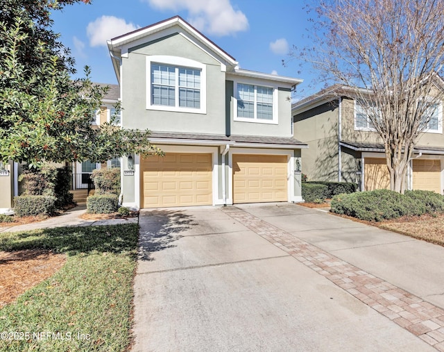 front facade with a garage