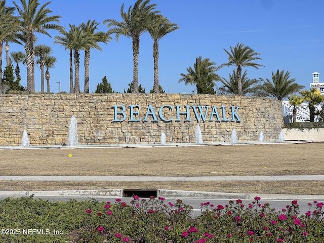 view of community sign