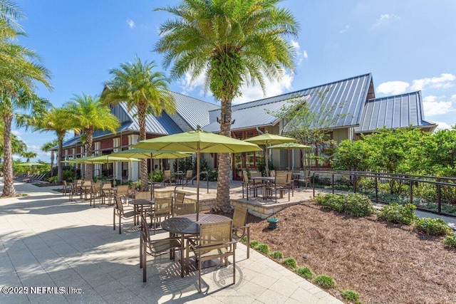 view of community featuring a patio area