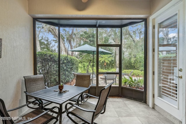 view of sunroom / solarium