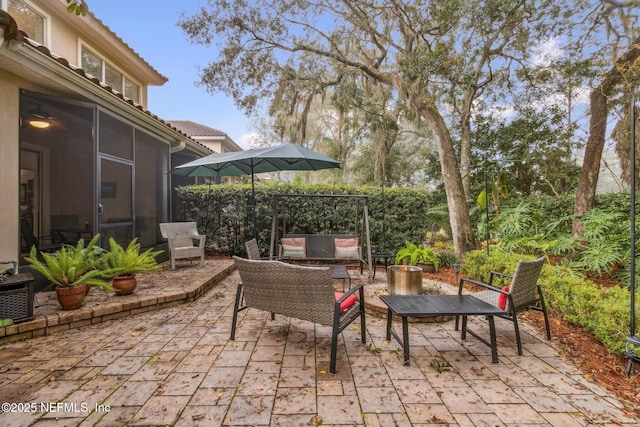 view of patio / terrace with outdoor lounge area