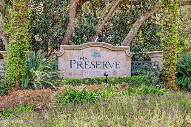 view of community sign