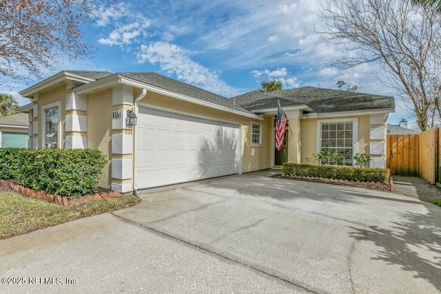 view of front facade with a garage