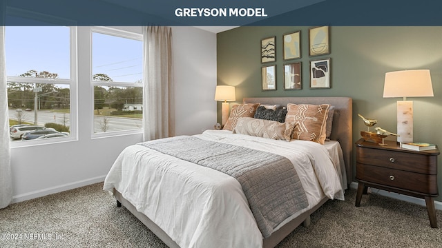 view of carpeted bedroom