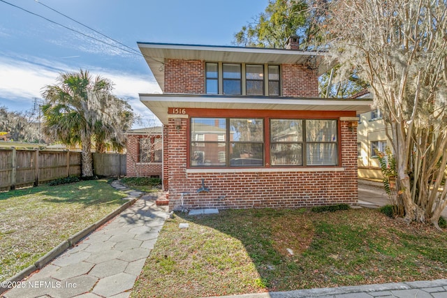 view of front of house with a front yard