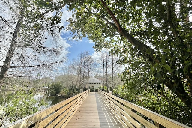 view of property's community with a water view