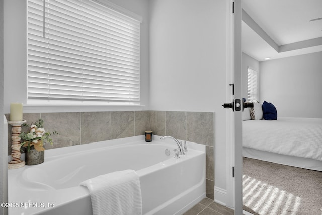 bathroom with a washtub