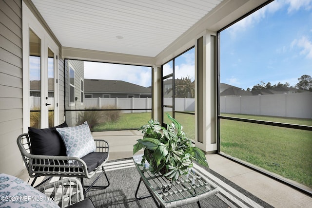 view of sunroom / solarium