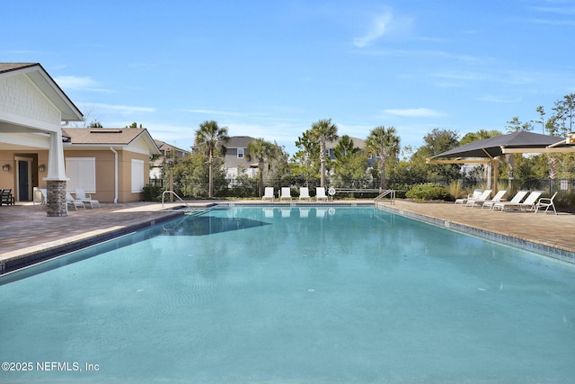 view of pool with a patio area