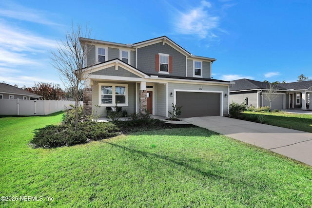 front of property with a garage and a front yard