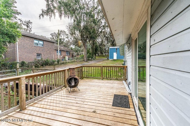 view of wooden deck