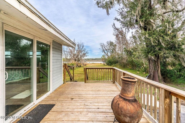 view of wooden deck