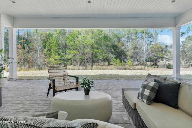 view of patio / terrace featuring an outdoor hangout area