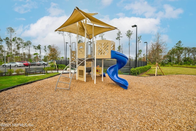 view of jungle gym