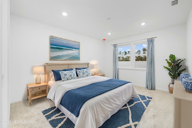 view of carpeted bedroom