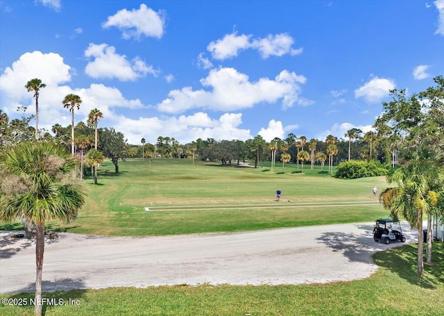 view of home's community featuring a lawn