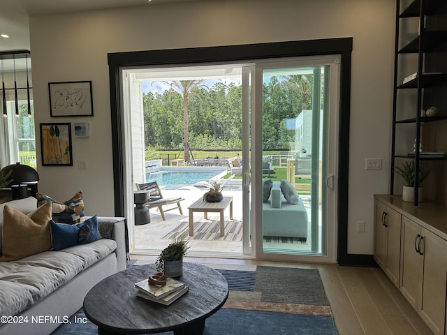 entryway featuring light hardwood / wood-style floors