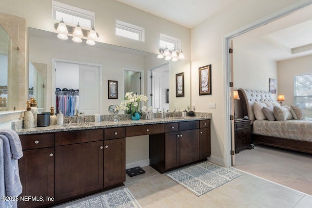 bathroom featuring vanity and tile patterned floors