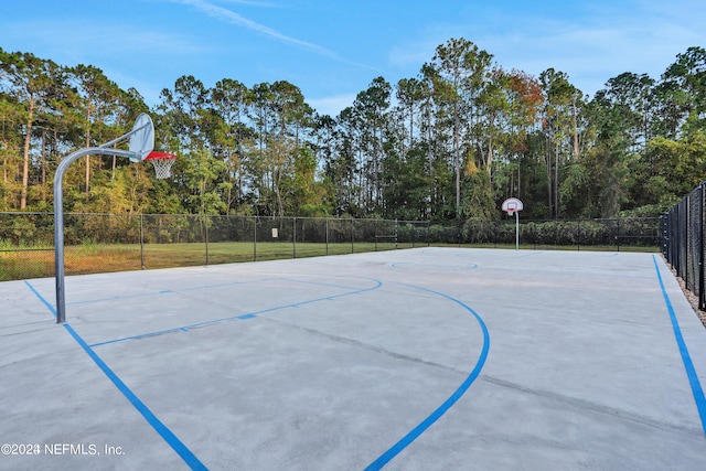 view of basketball court