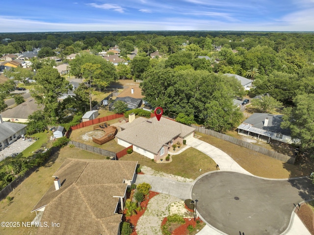 birds eye view of property