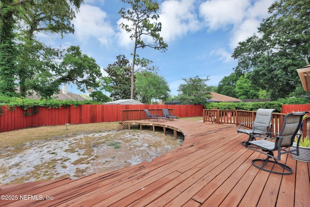 view of wooden deck