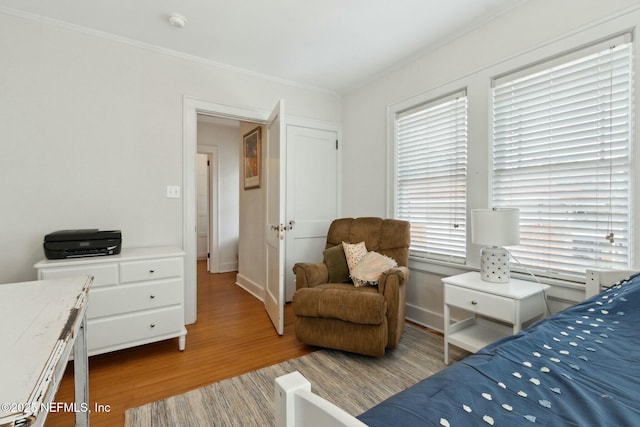 bedroom featuring hardwood / wood-style flooring