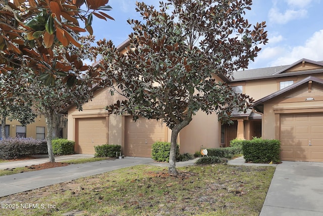 view of front facade with a garage