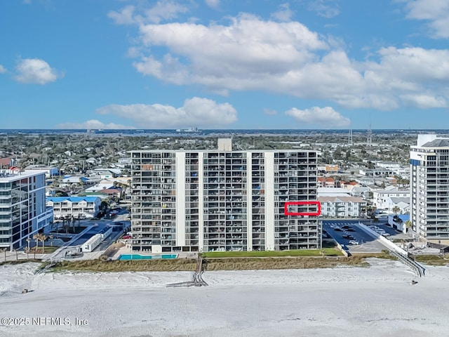 drone / aerial view featuring a view of city