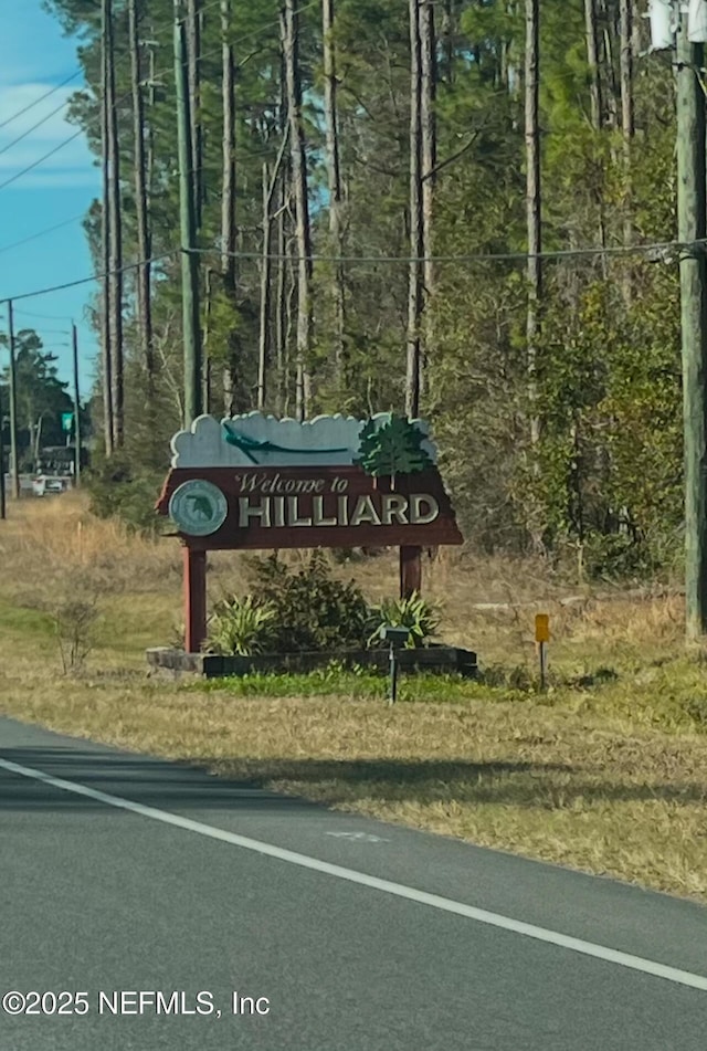 view of community sign