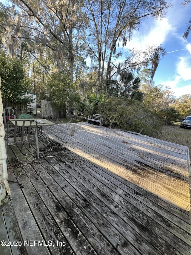 view of wooden terrace