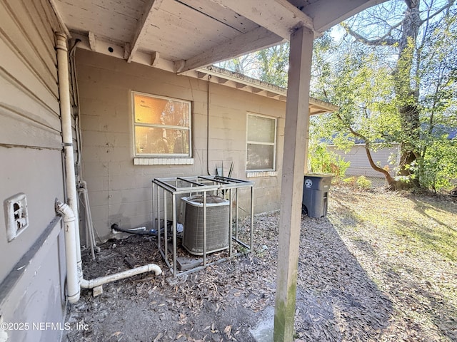 view of patio / terrace featuring central air condition unit