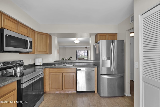 kitchen featuring appliances with stainless steel finishes and sink