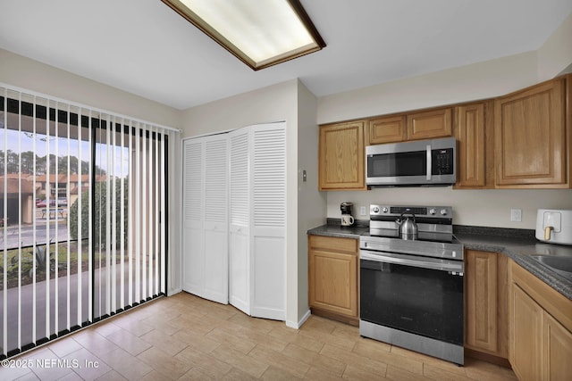 kitchen with stainless steel appliances