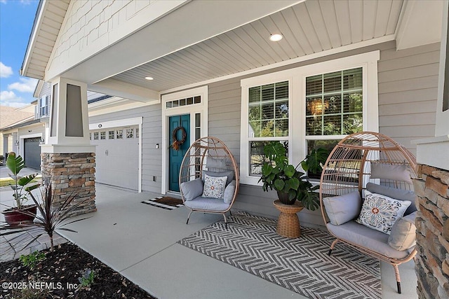 view of patio with covered porch