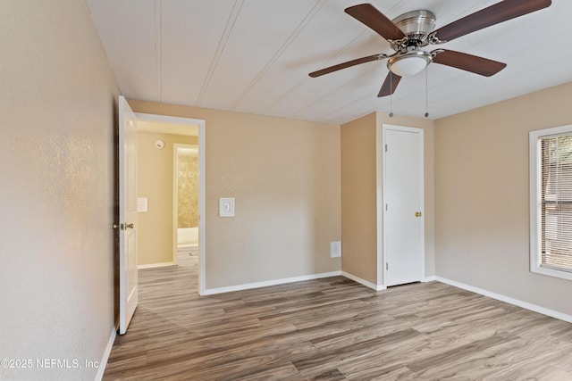 empty room featuring light wood-type flooring