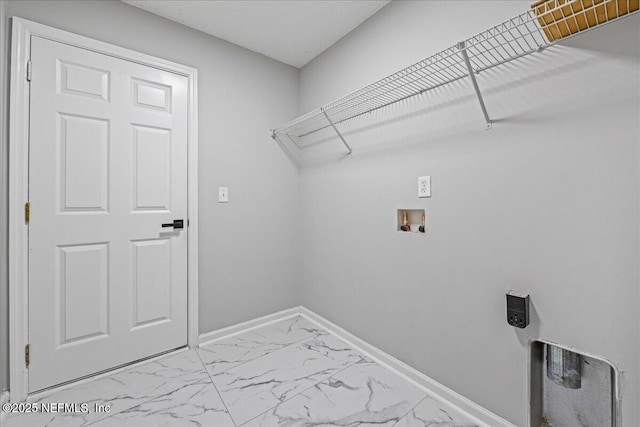 1560 Timber Trace Dr, Saint Augustine, FL 32092 - laundry room with light marble finish flooring and washer hookup