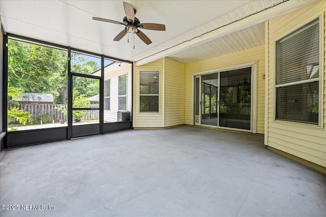 1560 Timber Trace Dr, Saint Augustine, FL 32092 - unfurnished sunroom with a ceiling fan and plenty of natural light