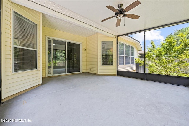 1560 Timber Trace Dr, Saint Augustine, FL 32092 - unfurnished sunroom with ceiling fan and plenty of natural light