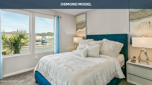 bedroom featuring carpet flooring