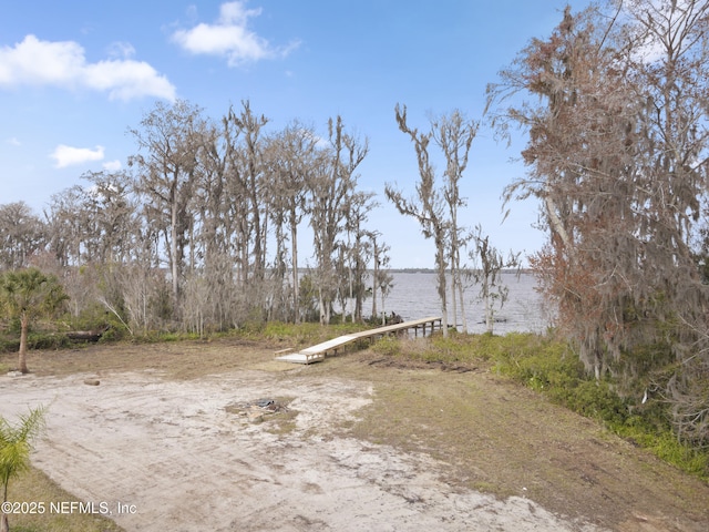 view of yard featuring a water view